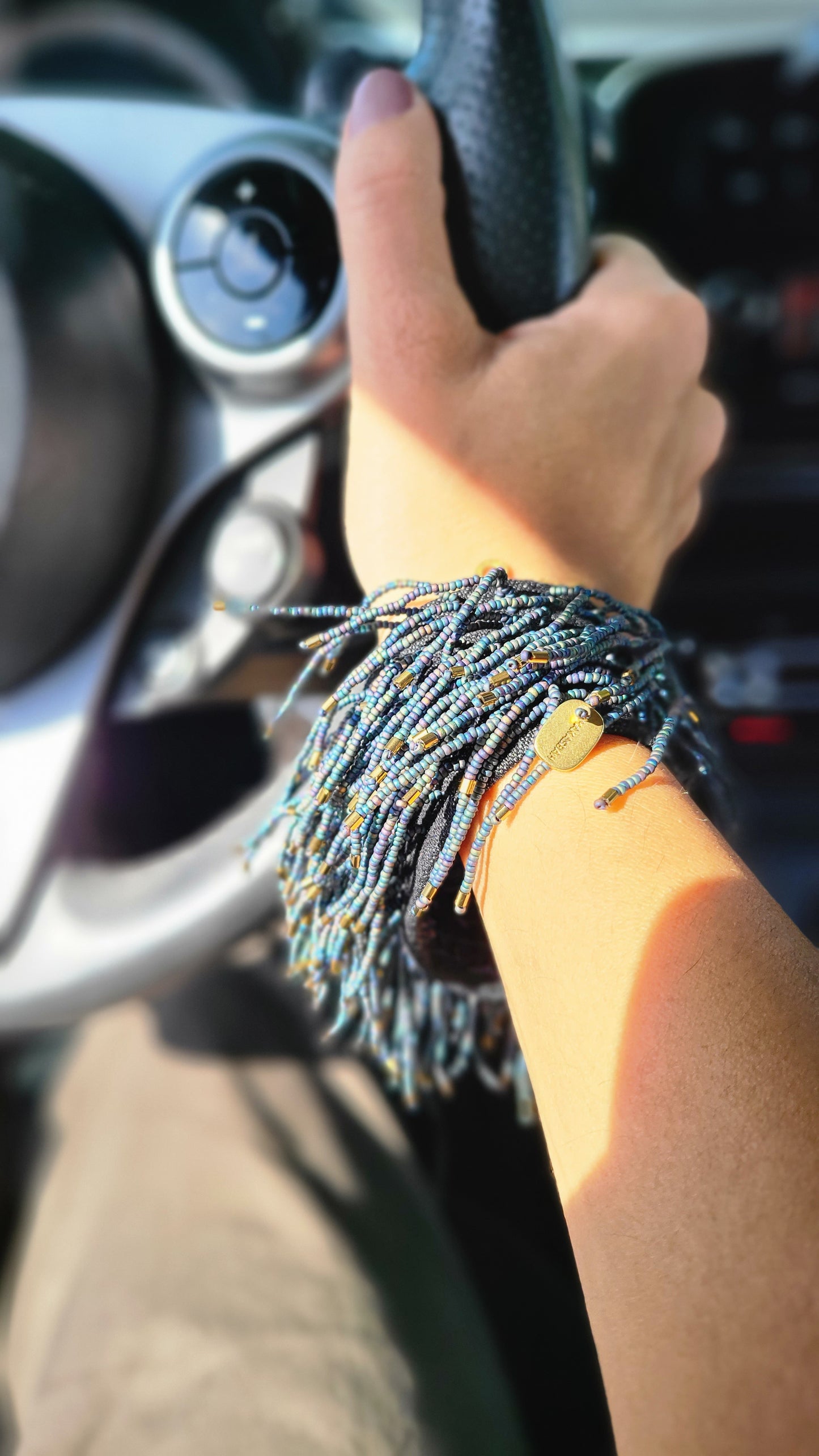 Bracelet à franges perlées