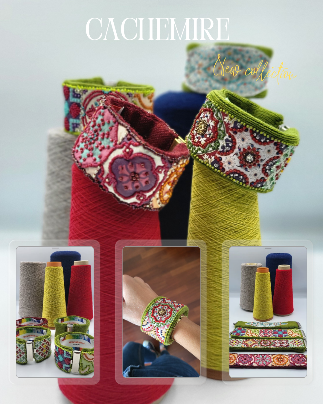 BRACCIALE Arabesque in cashmere
