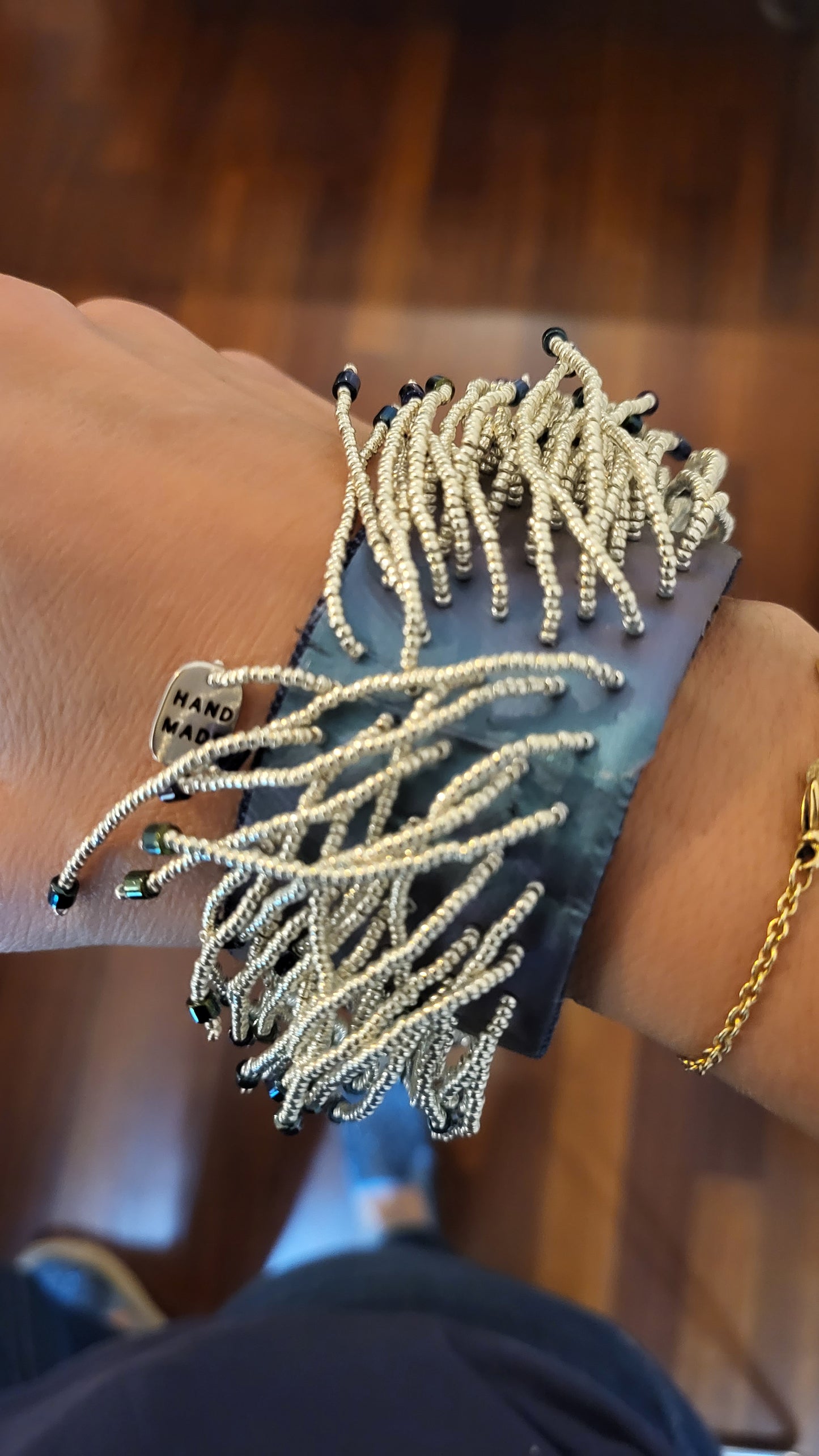Beaded fringe bracelet