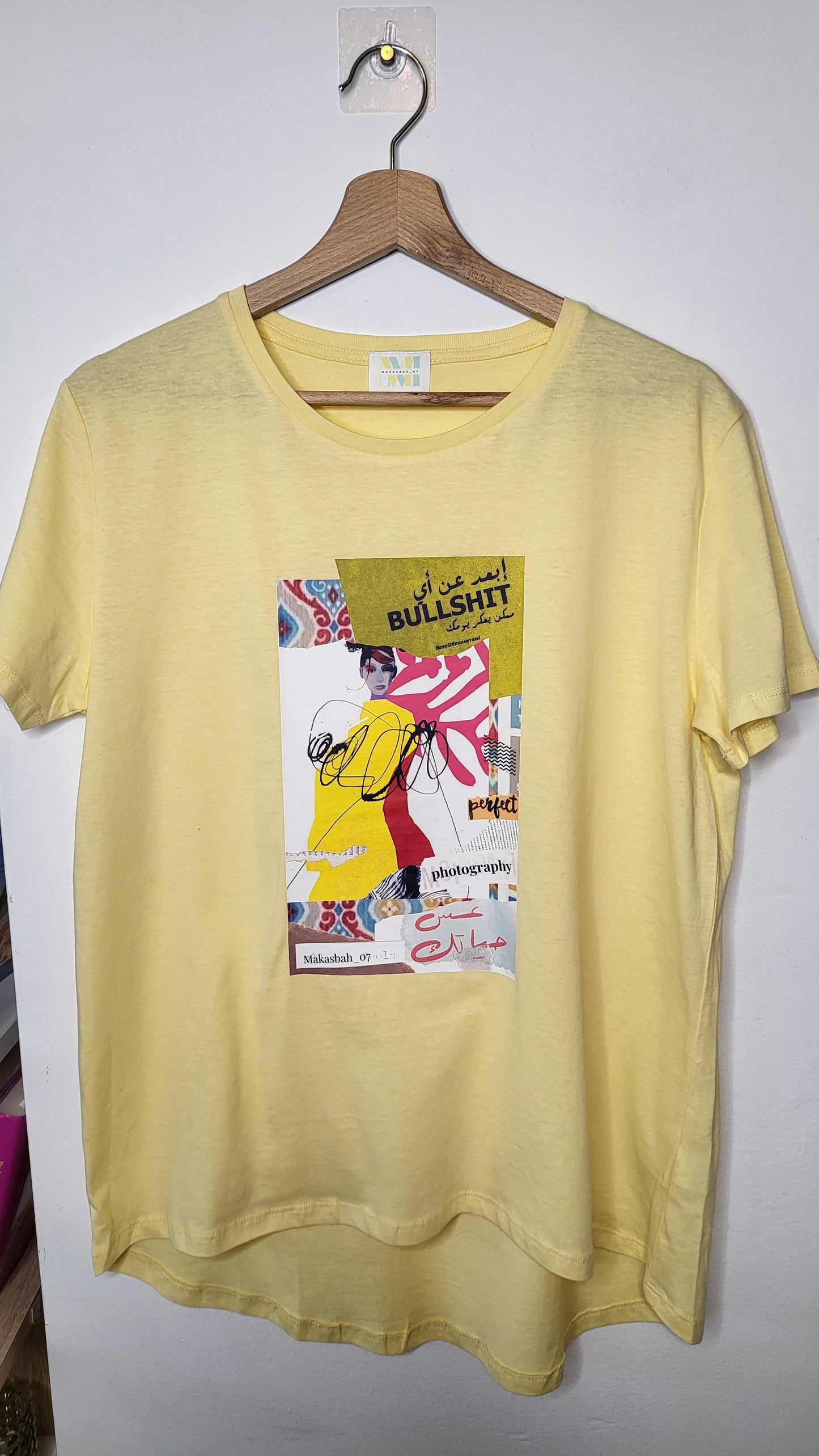 Yellow printed t-shirt