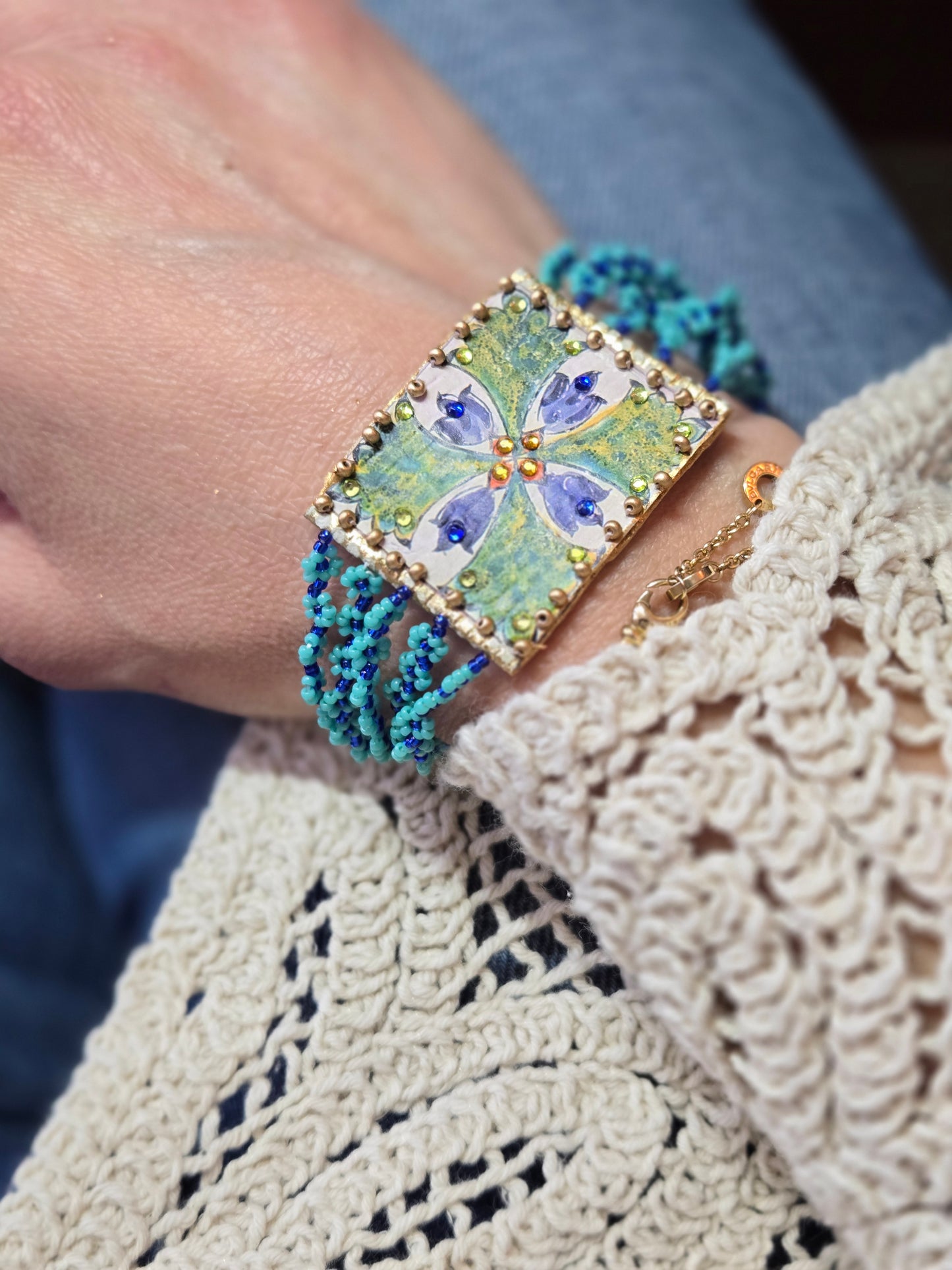 Bracelets artisanaux inspirés du zellige algérien