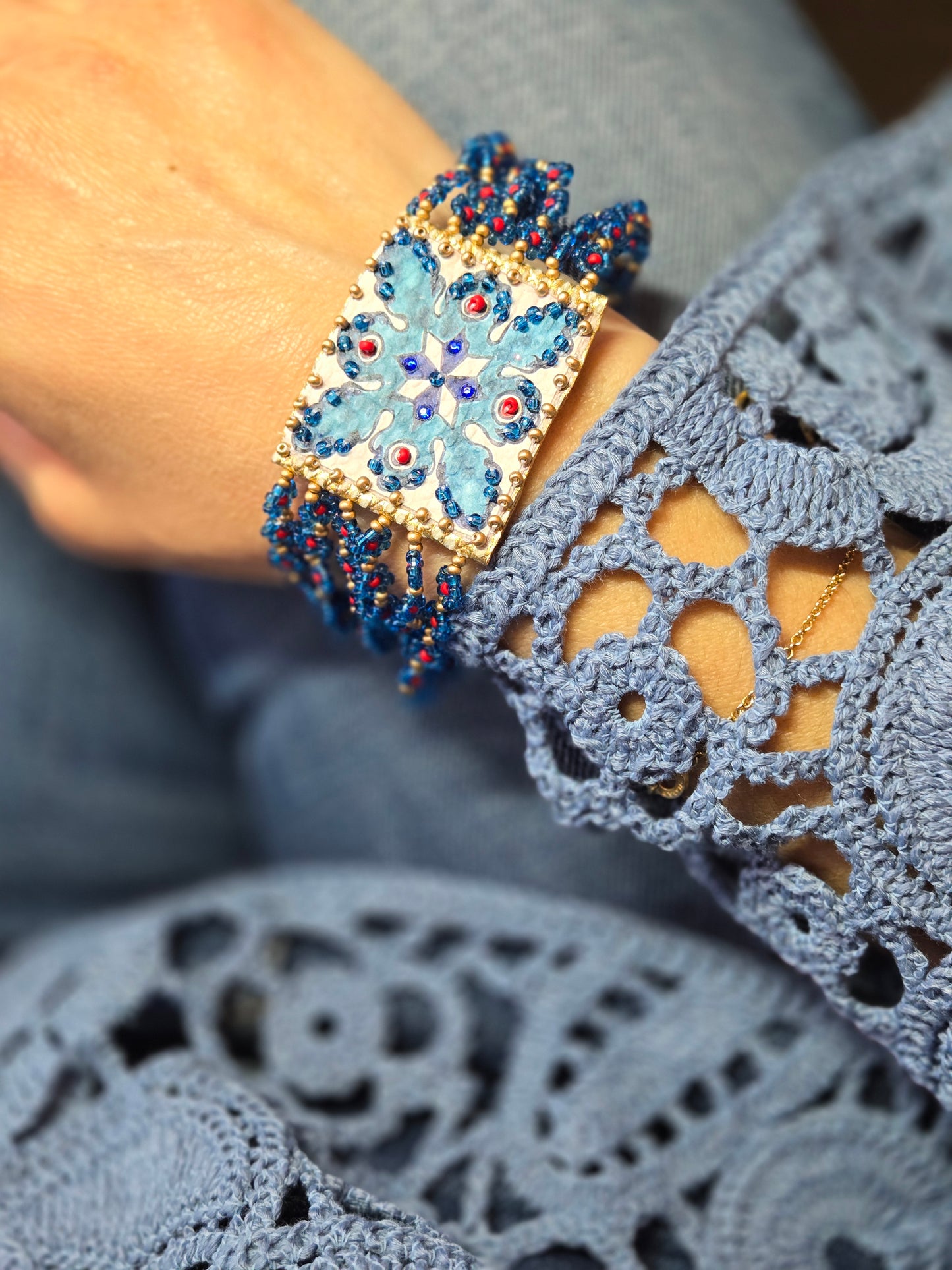 Bracelets artisanaux inspirés du zellige algérien