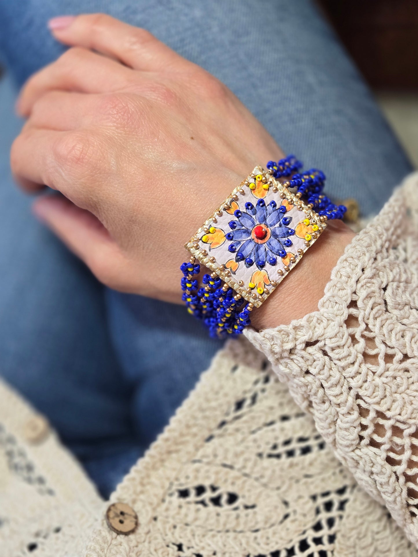 Bracelets artisanaux inspirés du zellige algérien