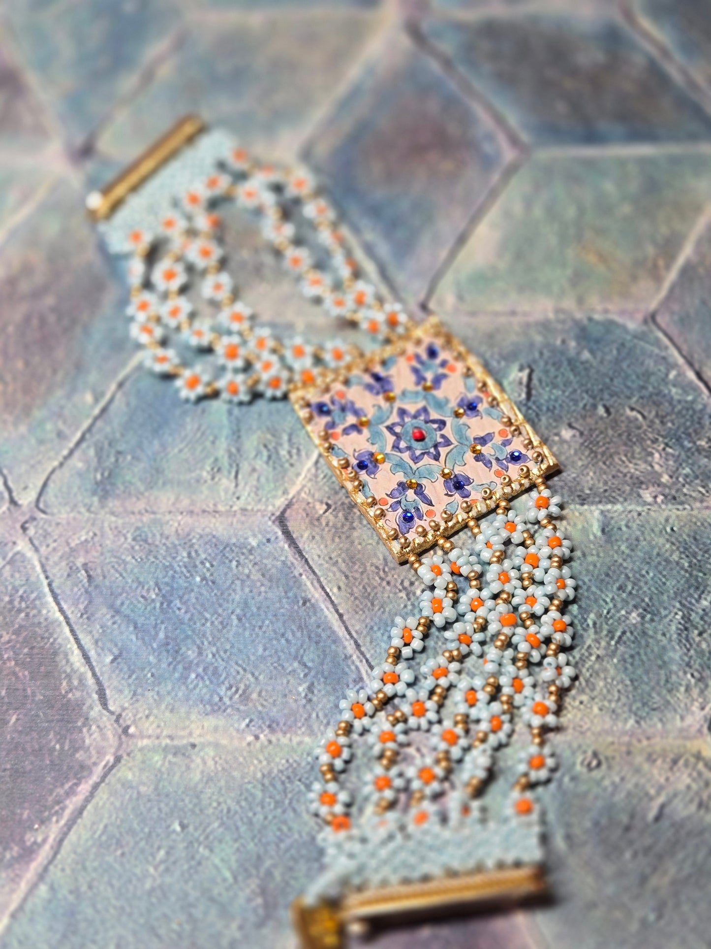 Bracelets artisanaux inspirés du zellige algérien
