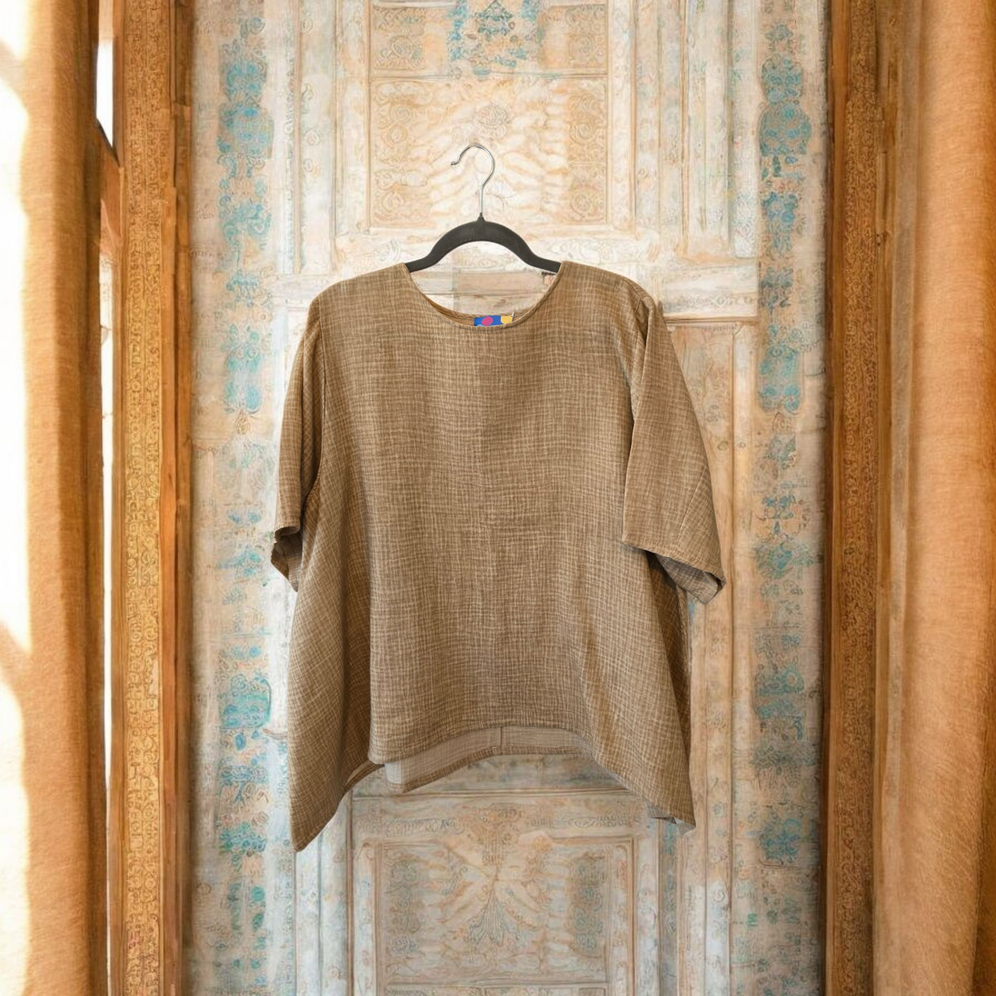 BLUSA ASSIMMETRICA in Cotone Leggero