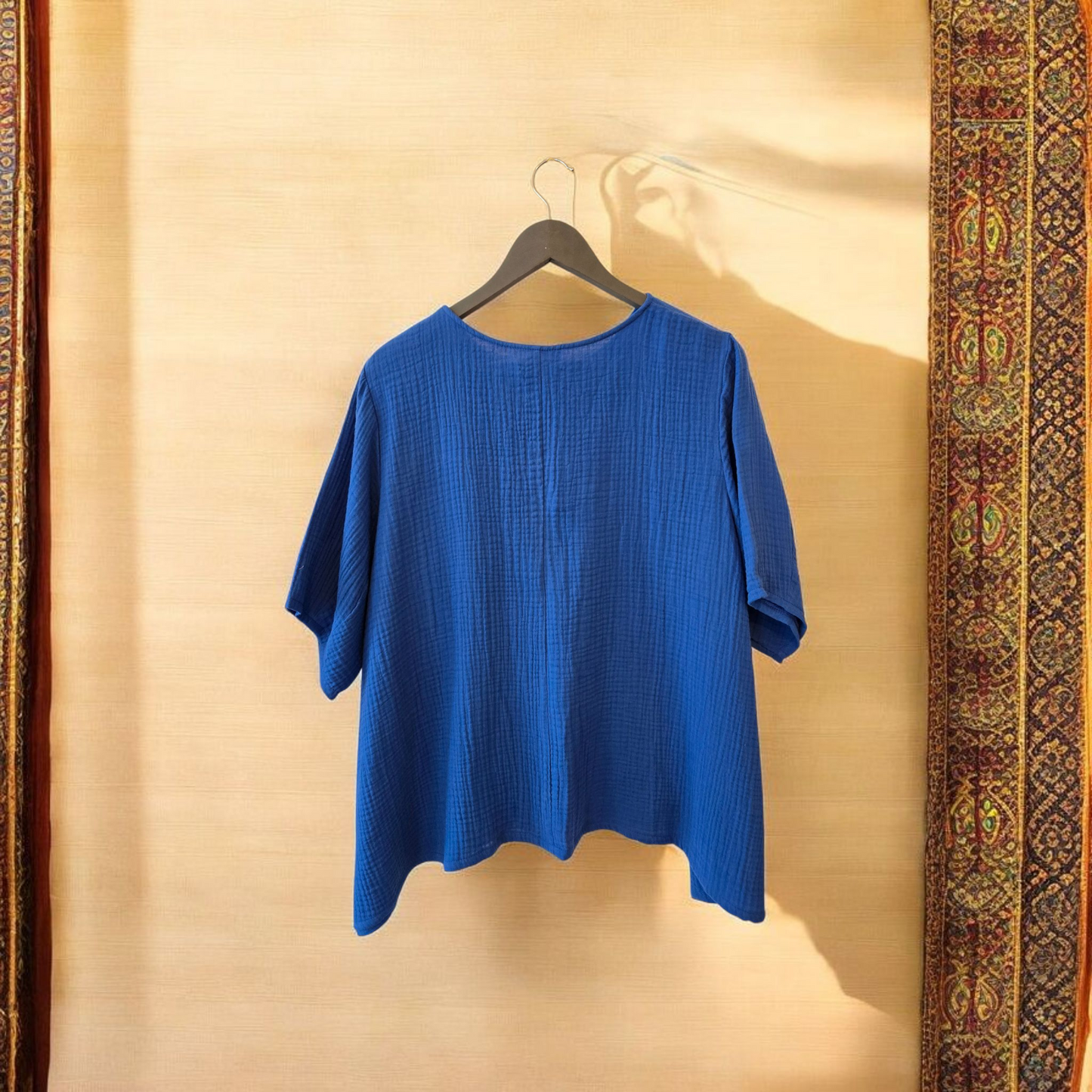 BLUSA ASSIMMETRICA in Cotone Leggero