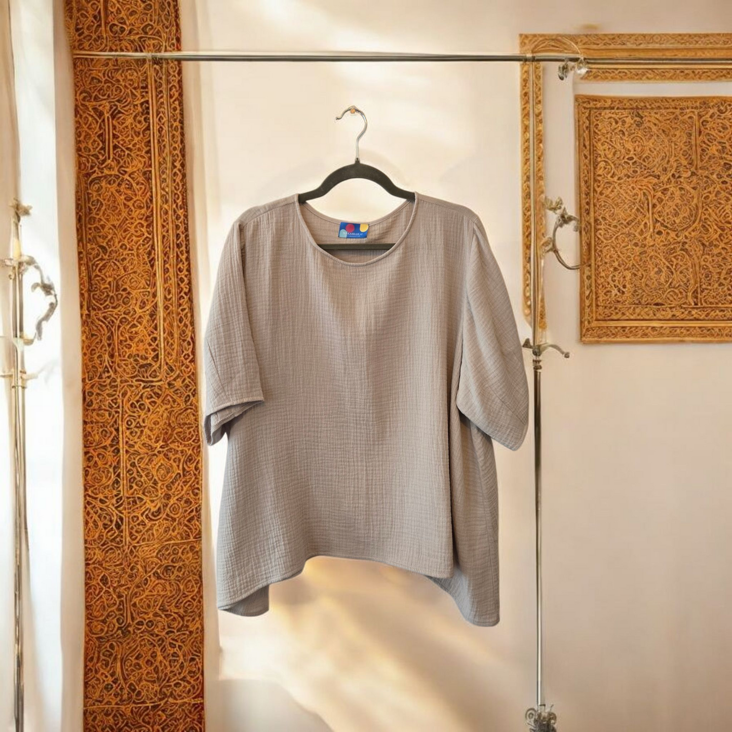 BLUSA ASSIMMETRICA in Cotone Leggero
