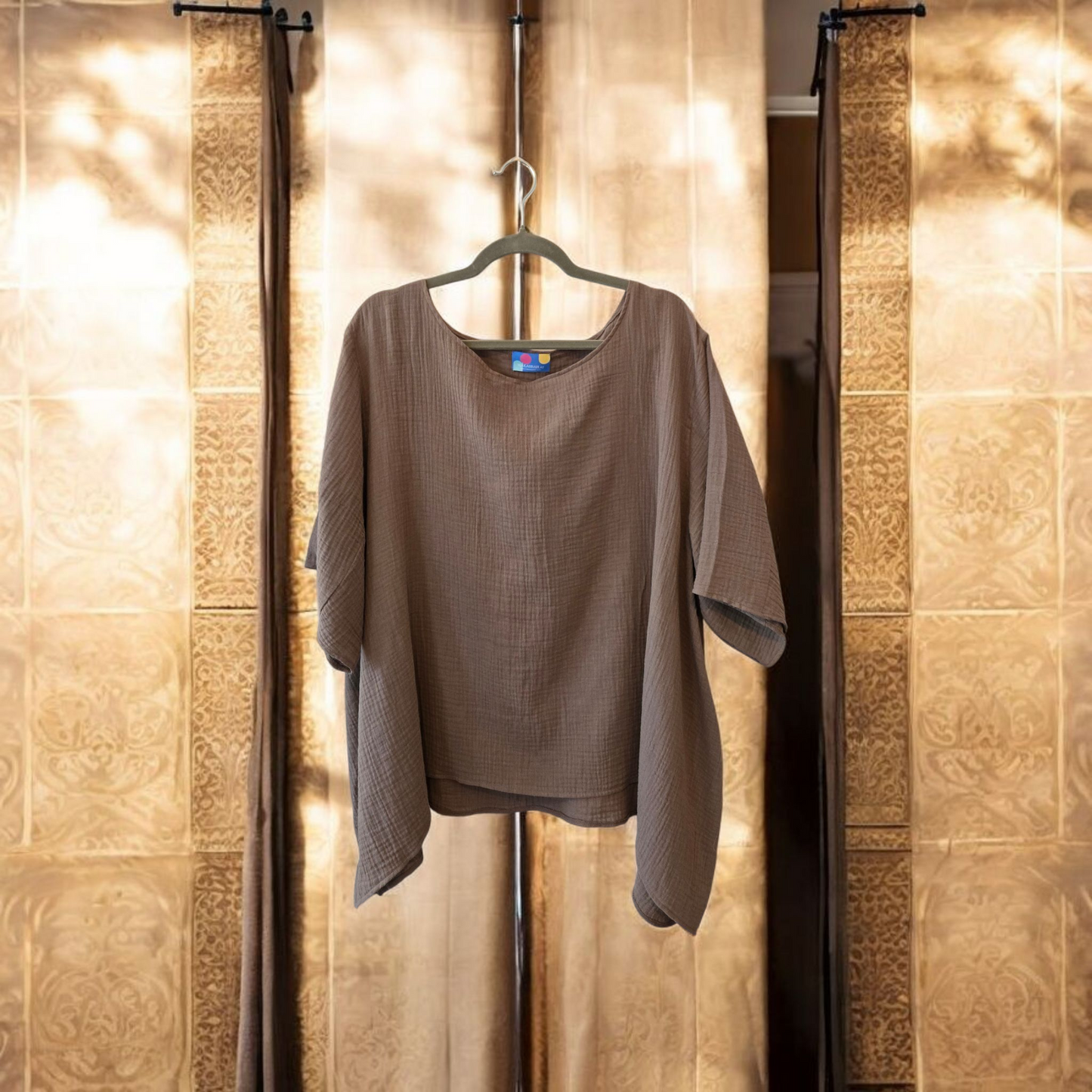 BLUSA ASSIMMETRICA in Cotone Leggero