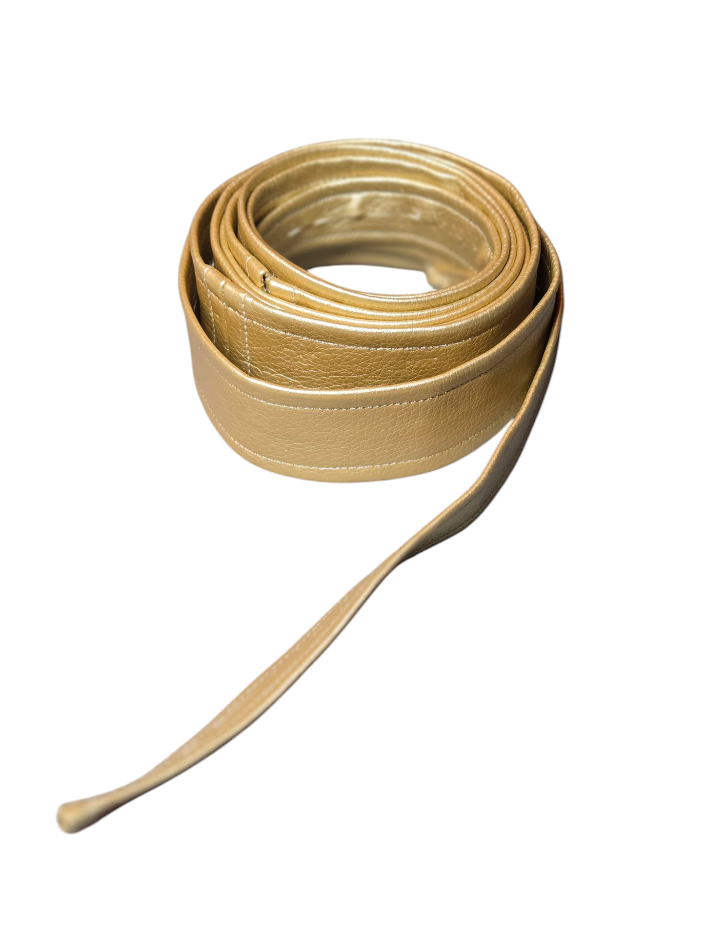 Gold and silver faux leather belt