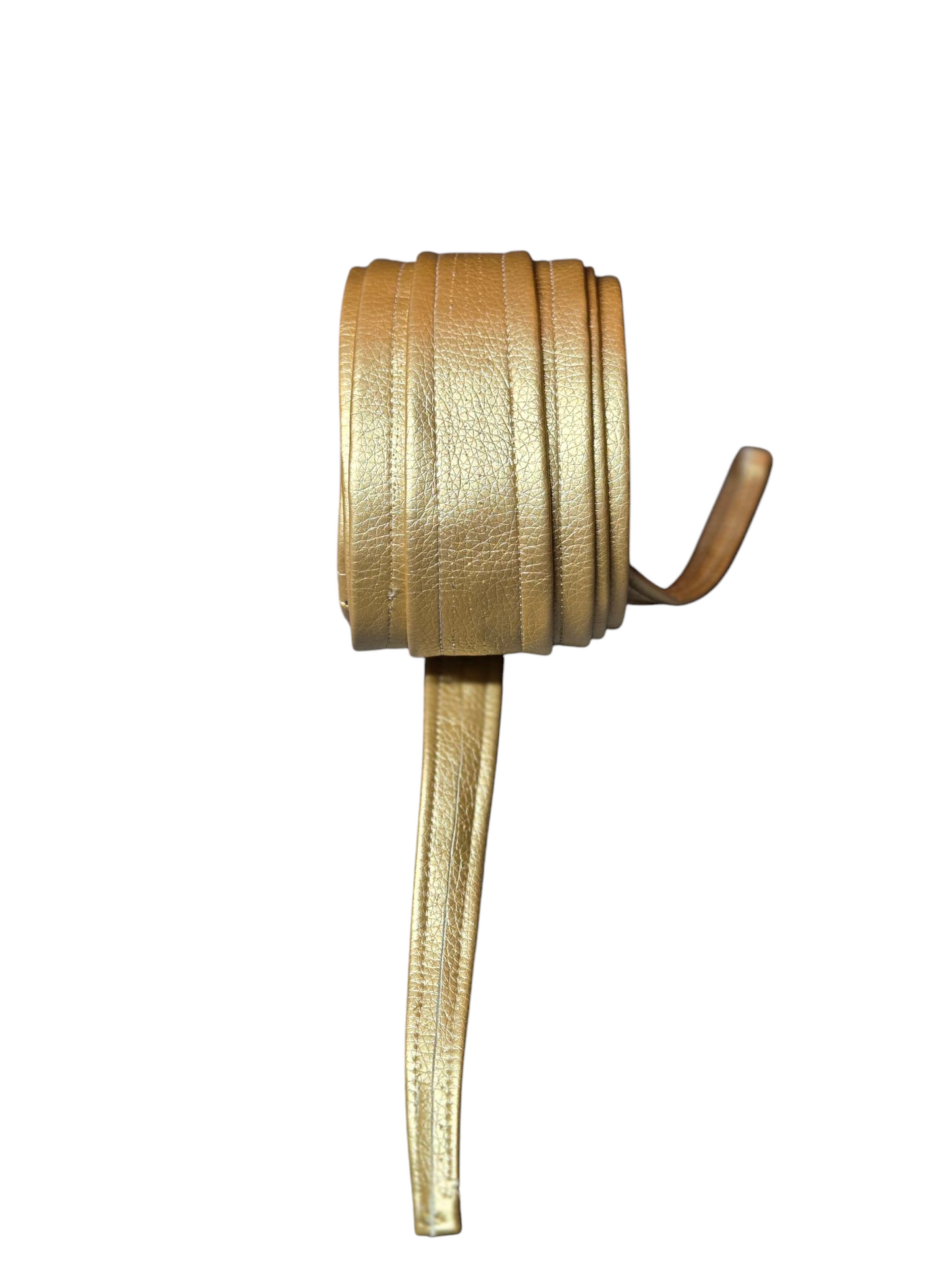Gold and silver faux leather belt