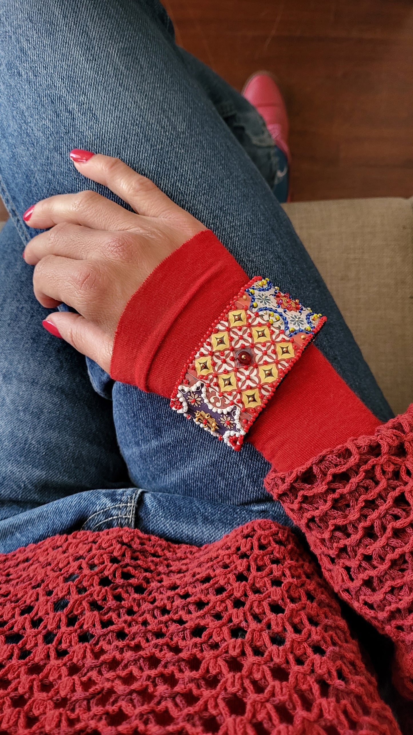 Bracelet Arabesque Rouge
