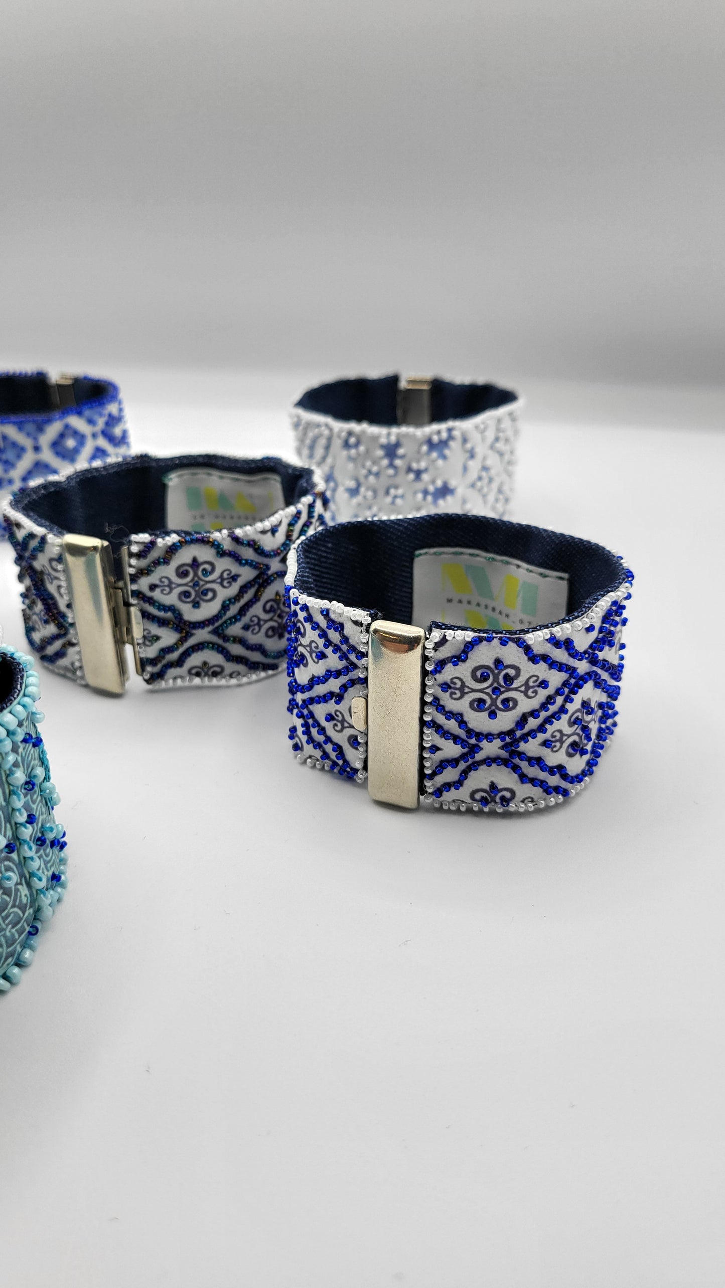 Bracelet Arabesque Blanc/Bleu