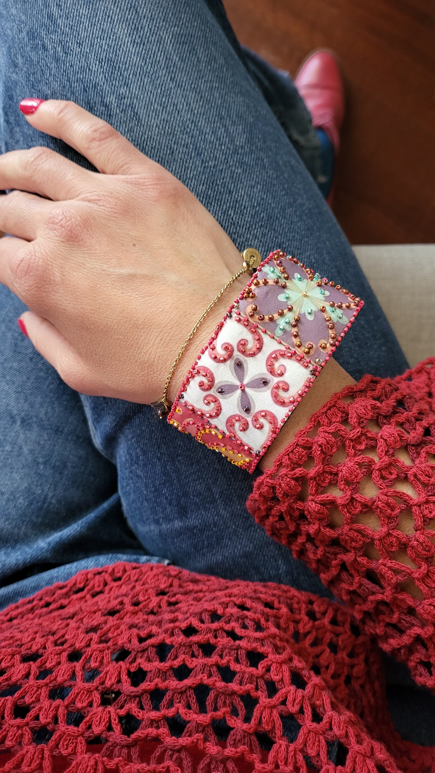 Bracelet Arabesque Rouge