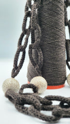 COLLANA in cashmere testa di moro