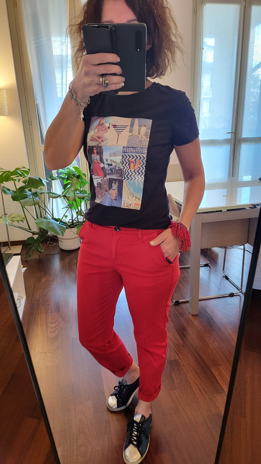 T-SHIRT - blu " NICE"