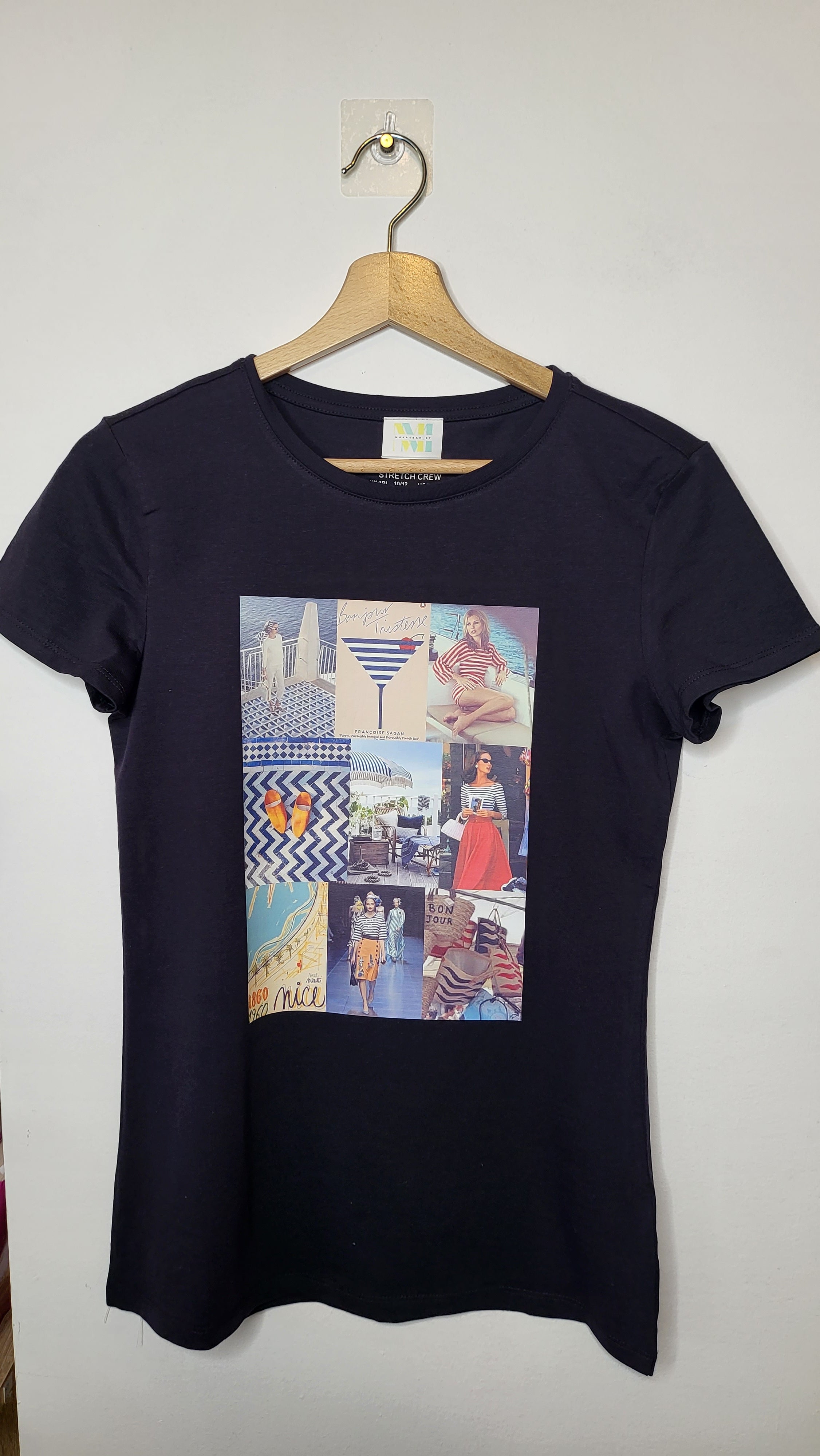 T-SHIRT - blu " NICE"