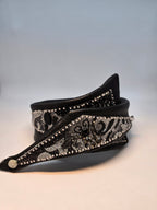 BRACCIALE in Pelle Nera Handmade con Perline