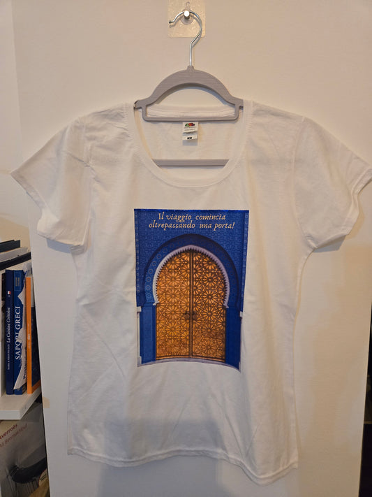 T-shirt porte arabe "le voyage commence en franchissant une porte !"