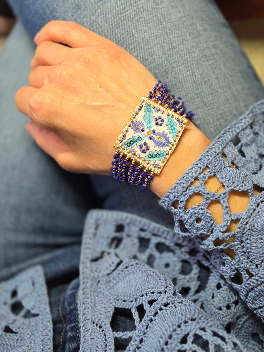 Bracelets artisanaux inspirés du zellige algérien