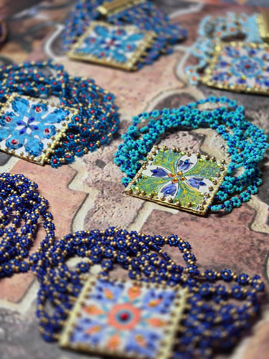 Bracelets artisanaux inspirés du zellige algérien