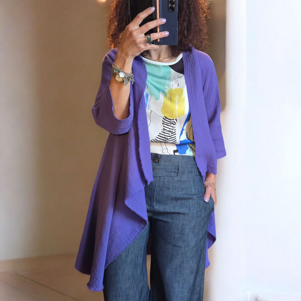 STOLA con Maniche in Cotone Leggero