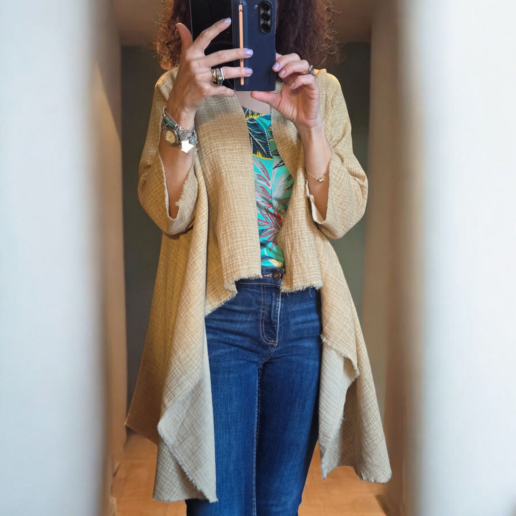 STOLA con Maniche in Cotone Leggero