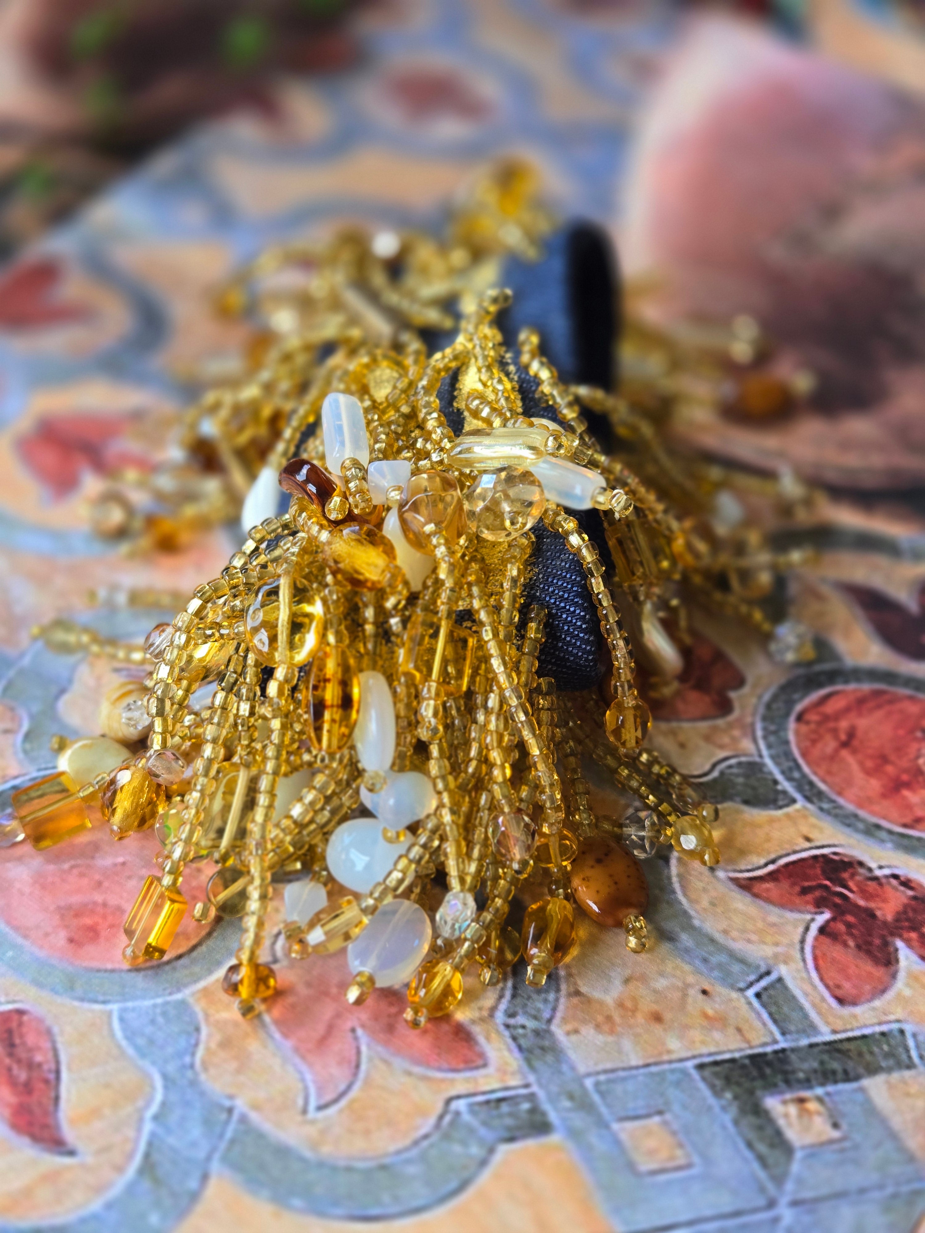 BRACELET - with beaded fringes