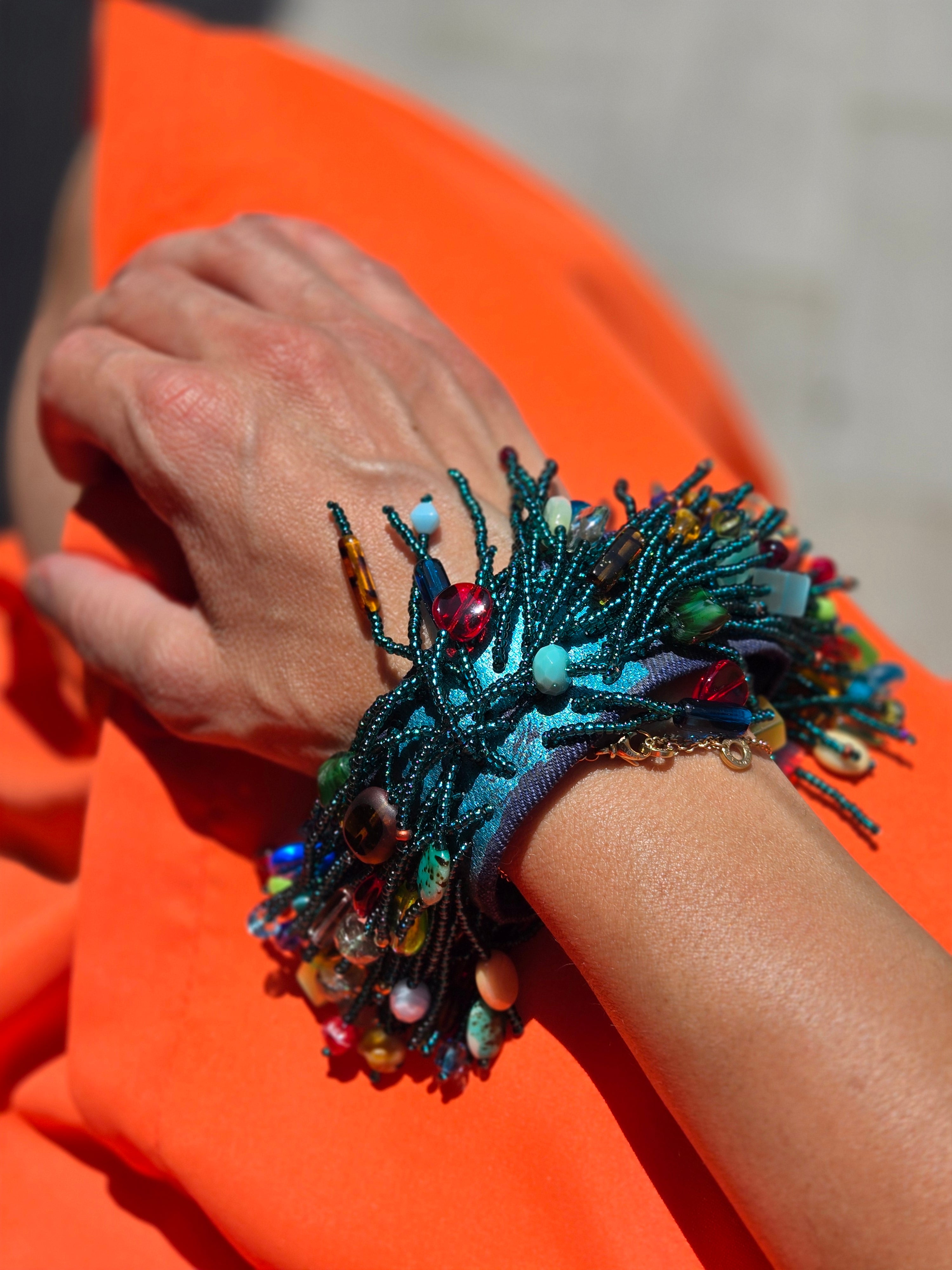 BRACELET - with beaded fringes