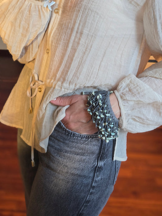 BRACCIALE - con frange in perline