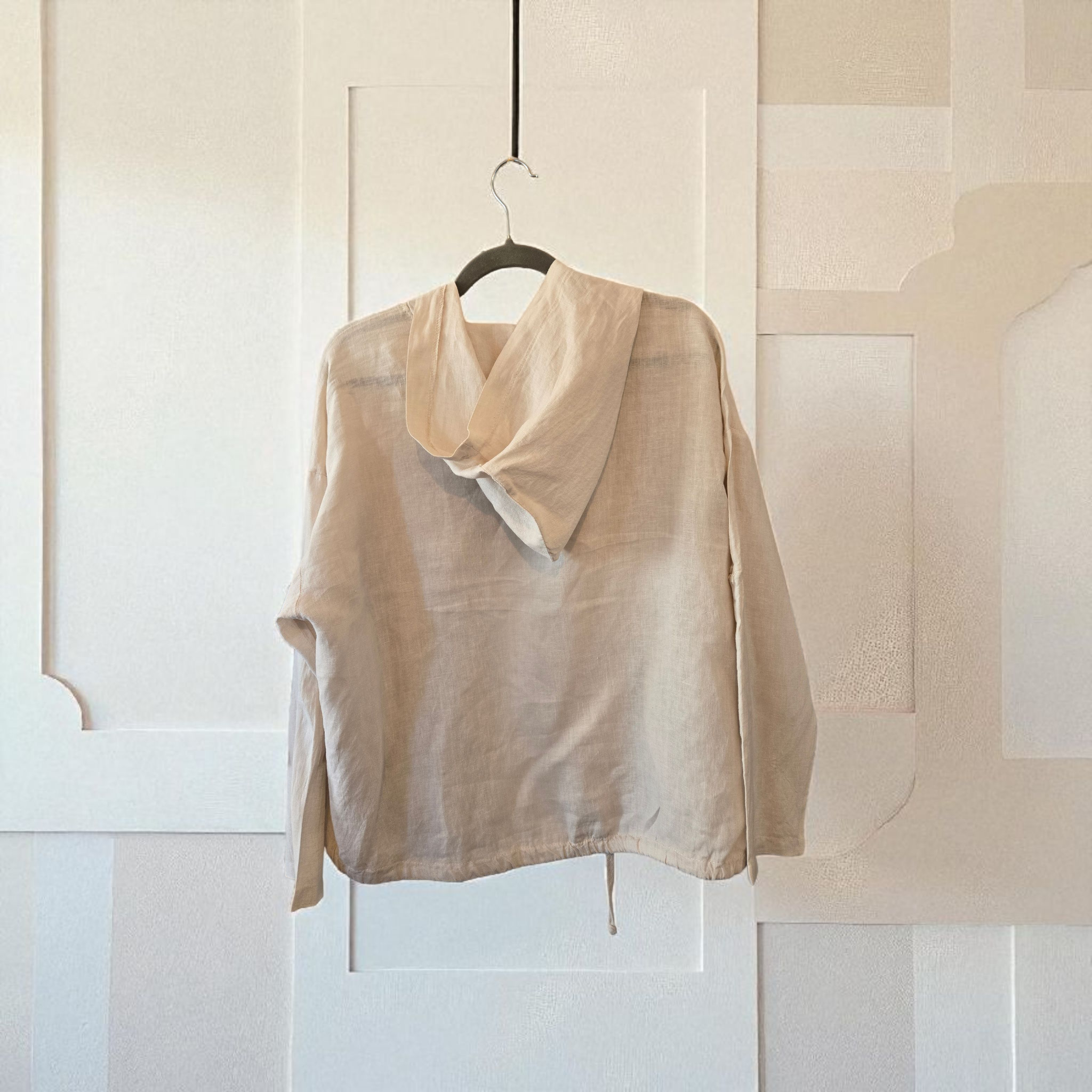 Giacca in Lino Beige, Taglia Unica