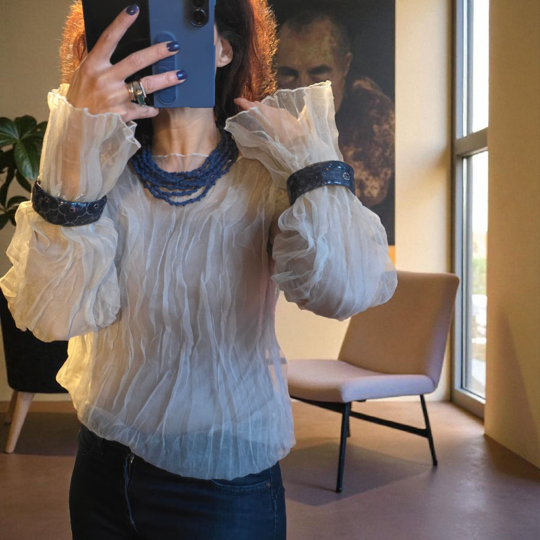 Collana in Cashmere e Cammello, Artigianale per uno Stile Elegante