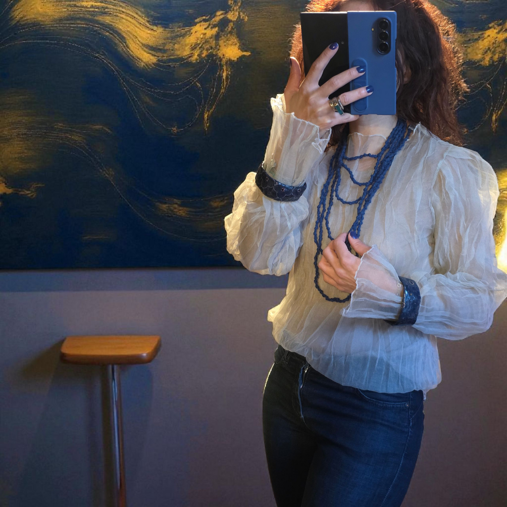 Collana in Cashmere e Cammello, Artigianale per uno Stile Elegante