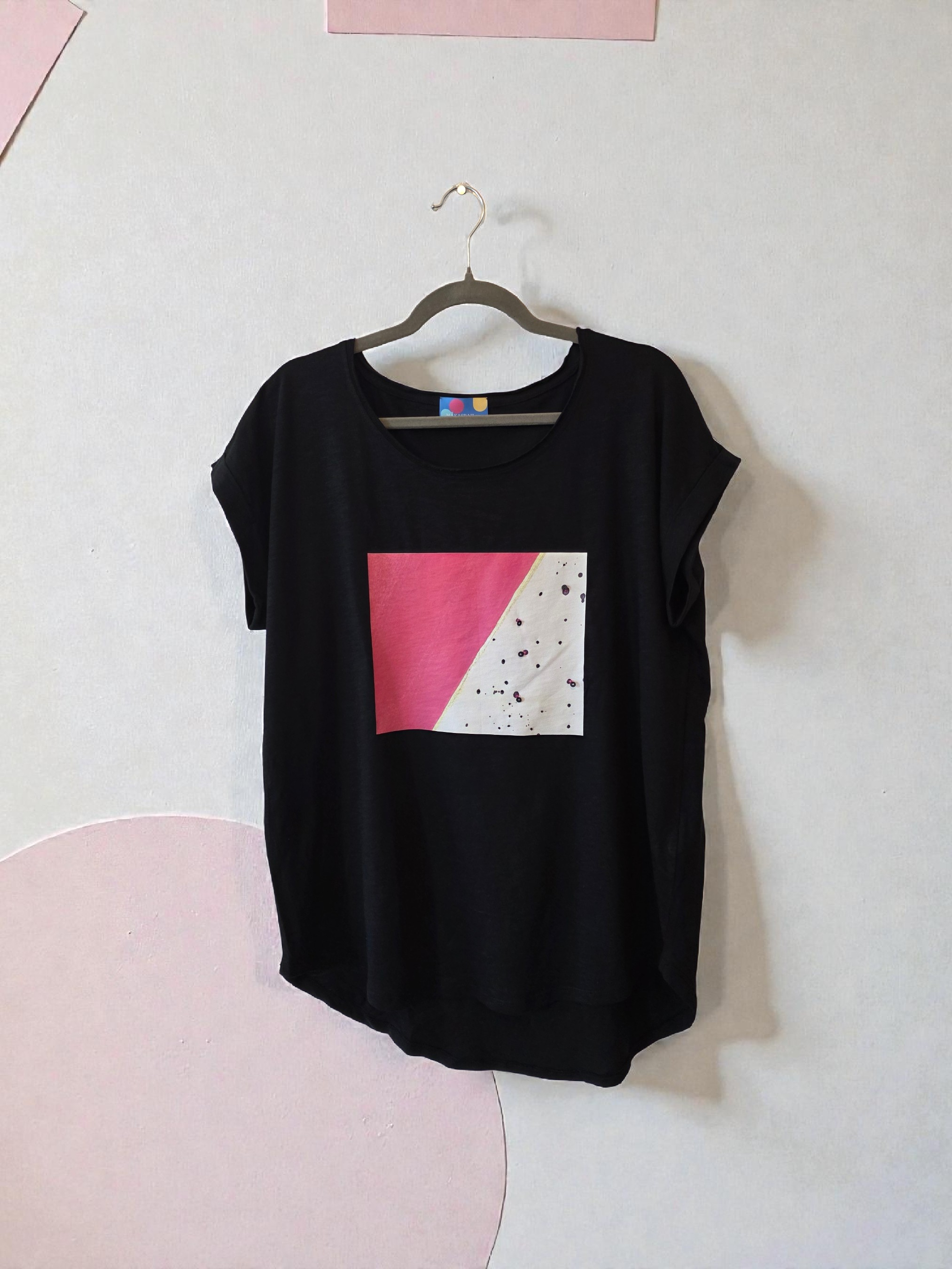 Magliette Artistiche in Cotone Ricami Esclusivi con Perline 3D