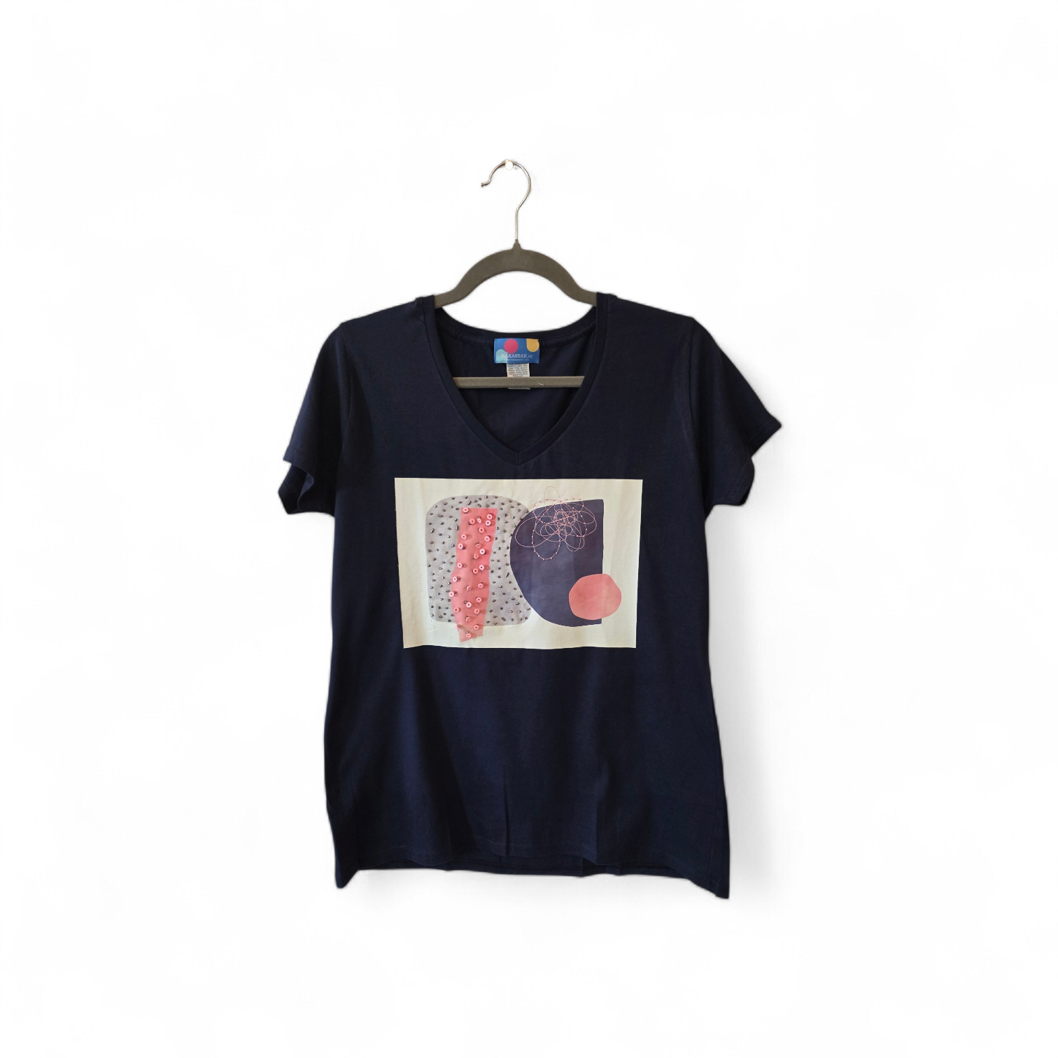 Magliette Artistiche in Cotone Ricami Esclusivi con Perline 3D