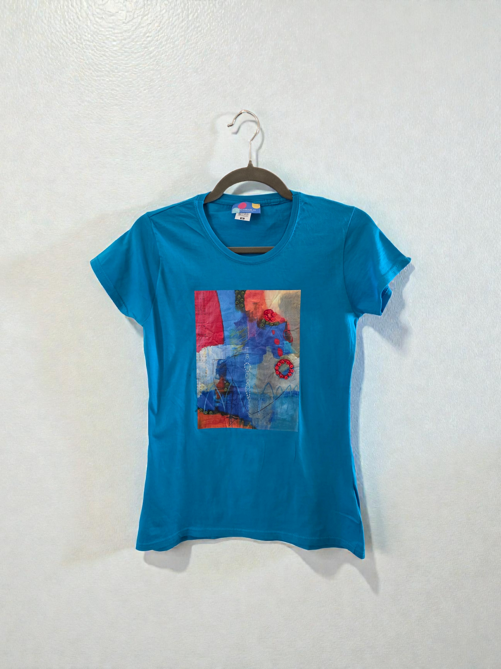 Magliette Artistiche in Cotone Ricami Esclusivi con Perline 3D