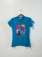 Magliette Artistiche in Cotone Ricami Esclusivi con Perline 3D