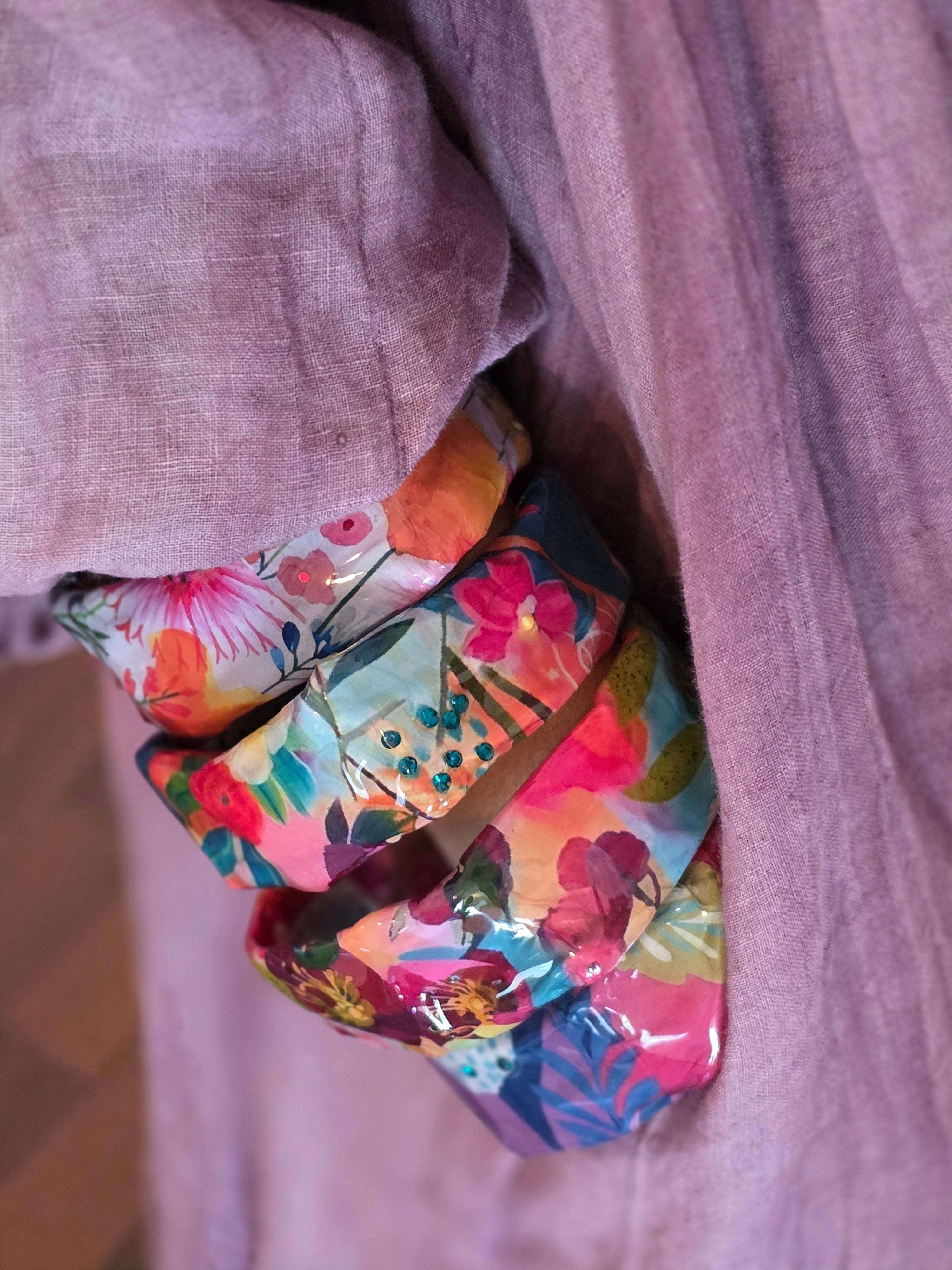 Bracciale Asimmetrici Floreale