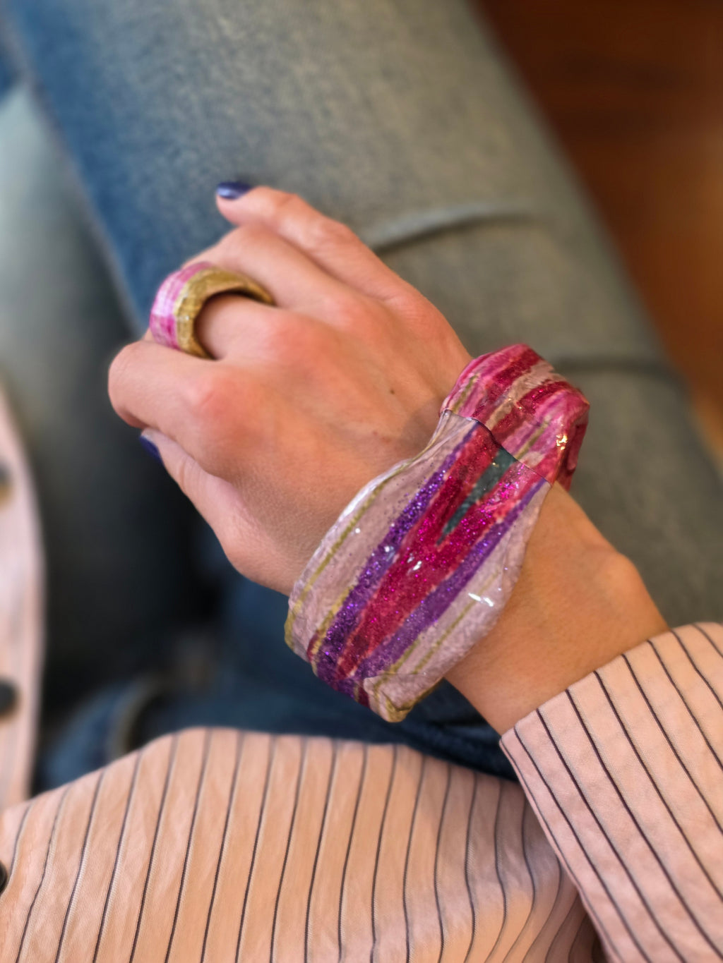 Bracciale  e Orecchini Asimmetrico Stile Tappeto Arabo