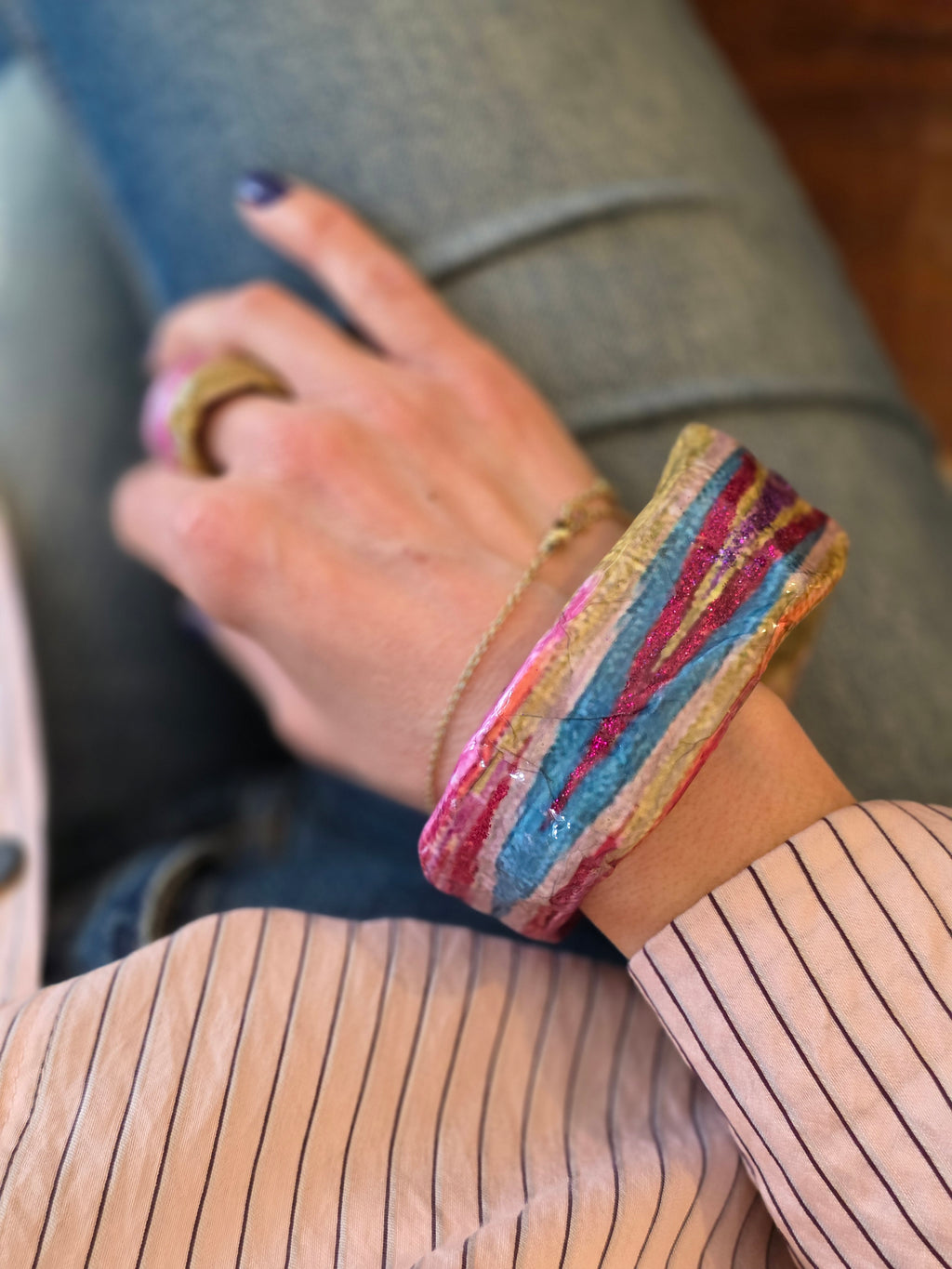 Bracciale  e Orecchini Asimmetrico Stile Tappeto Arabo