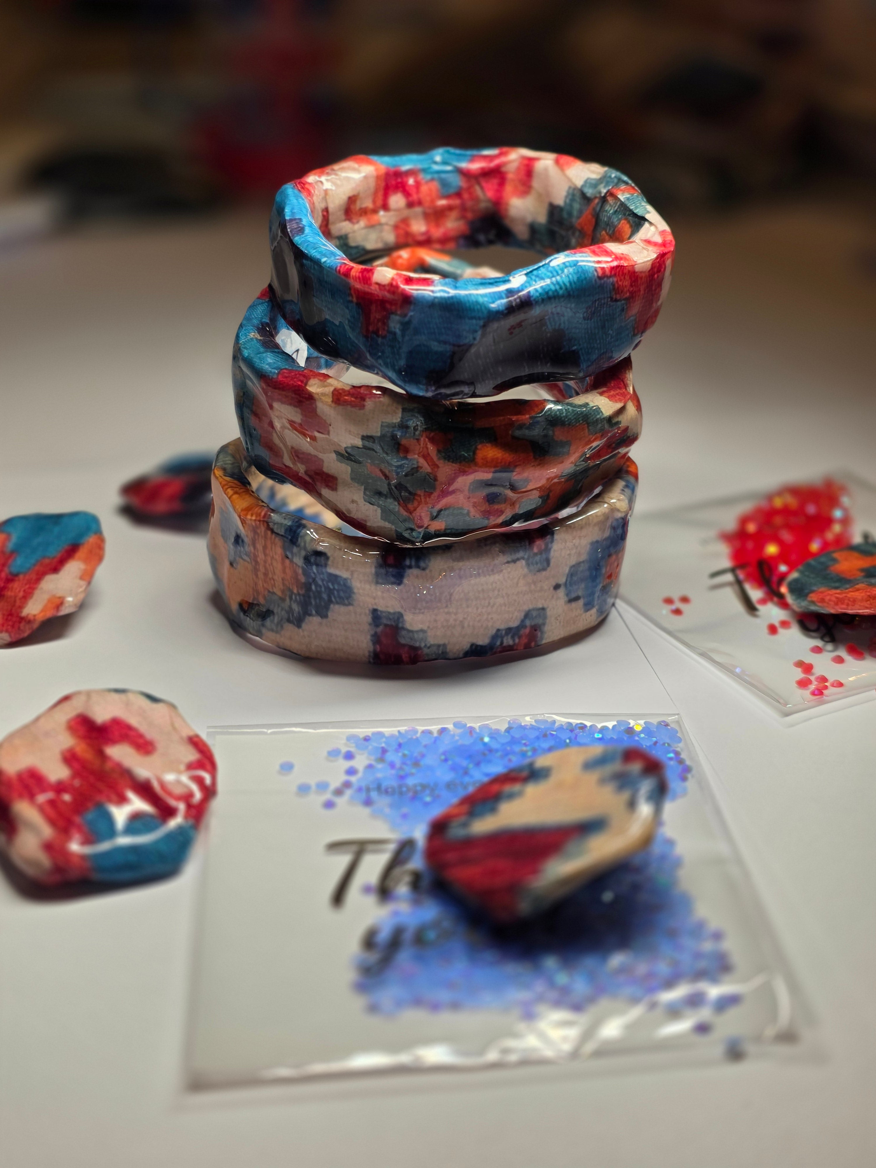 Bracciale  e Orecchini Asimmetrico Stile Tappeto Arabo