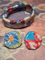 Bracciale  e Orecchini Asimmetrico Stile Tappeto Arabo