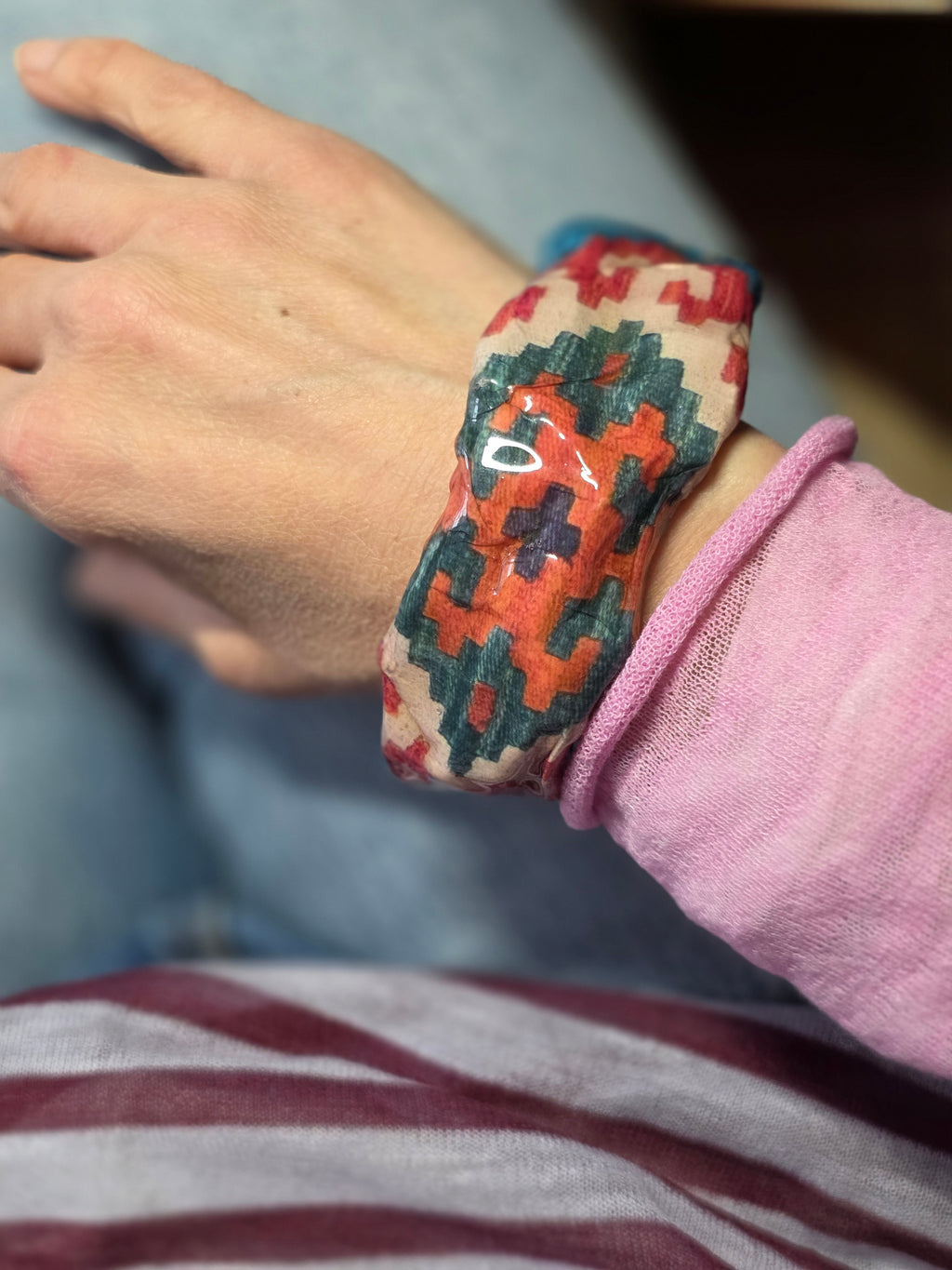 Bracciale  e Orecchini Asimmetrico Stile Tappeto Arabo