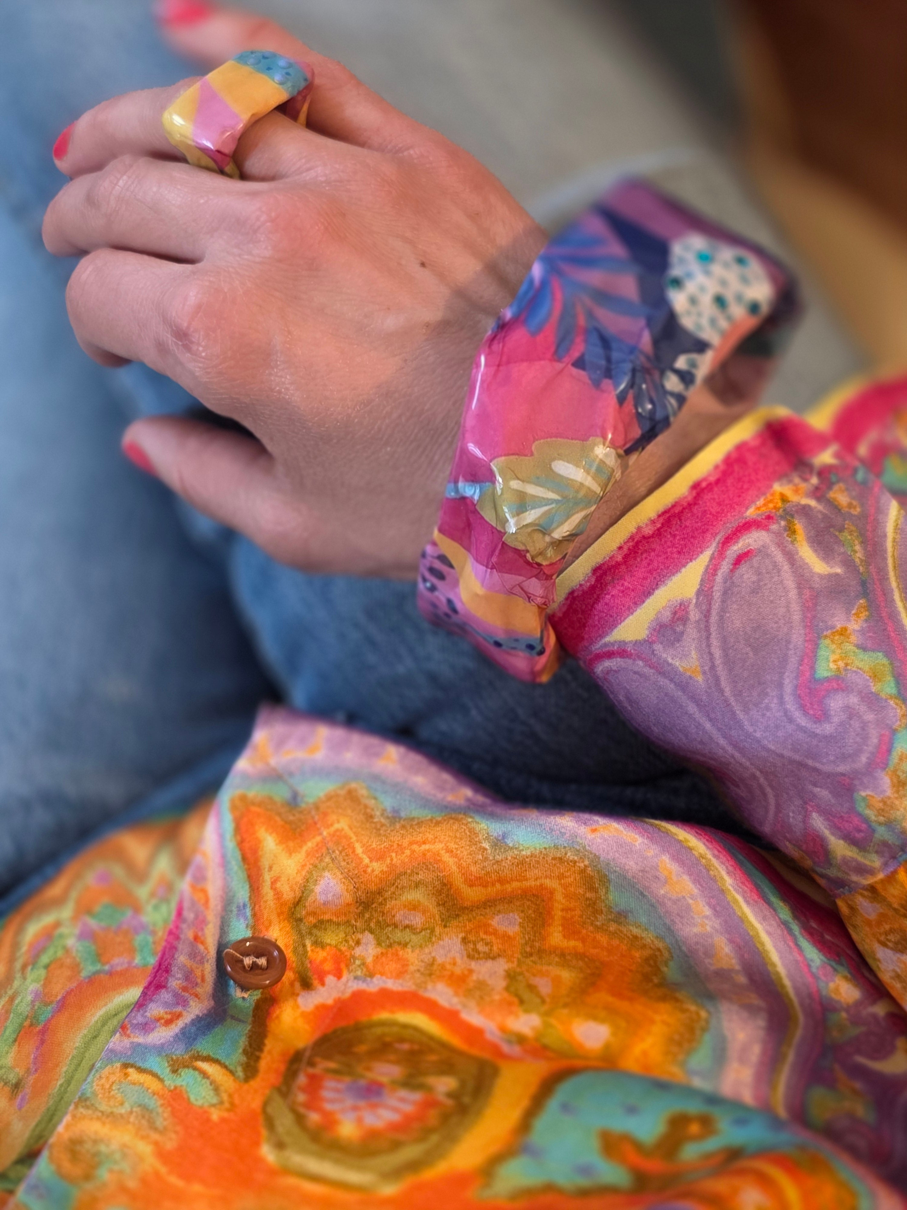 Bracciale Asimmetrici Floreale