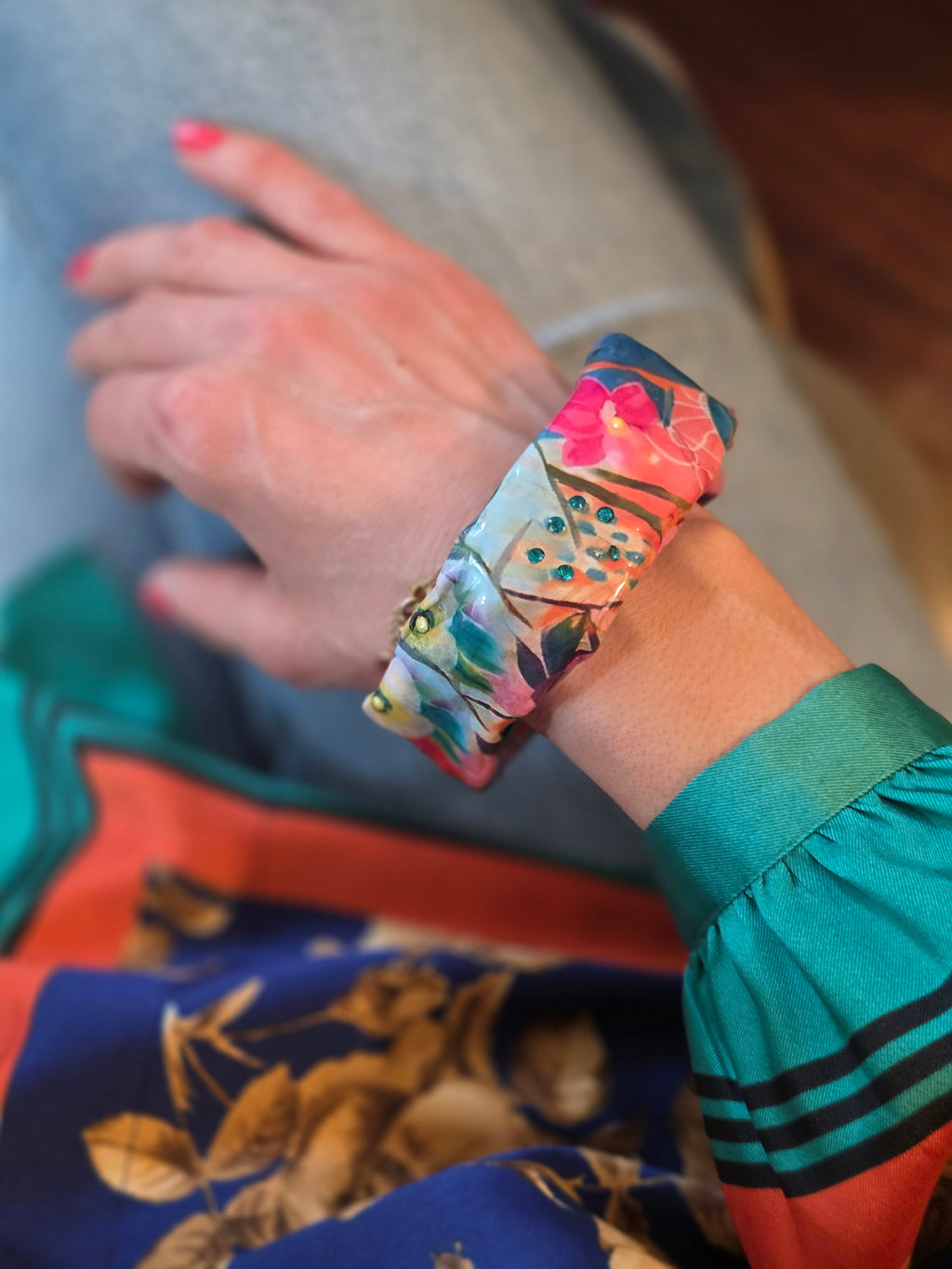 Bracciale Asimmetrici Floreale