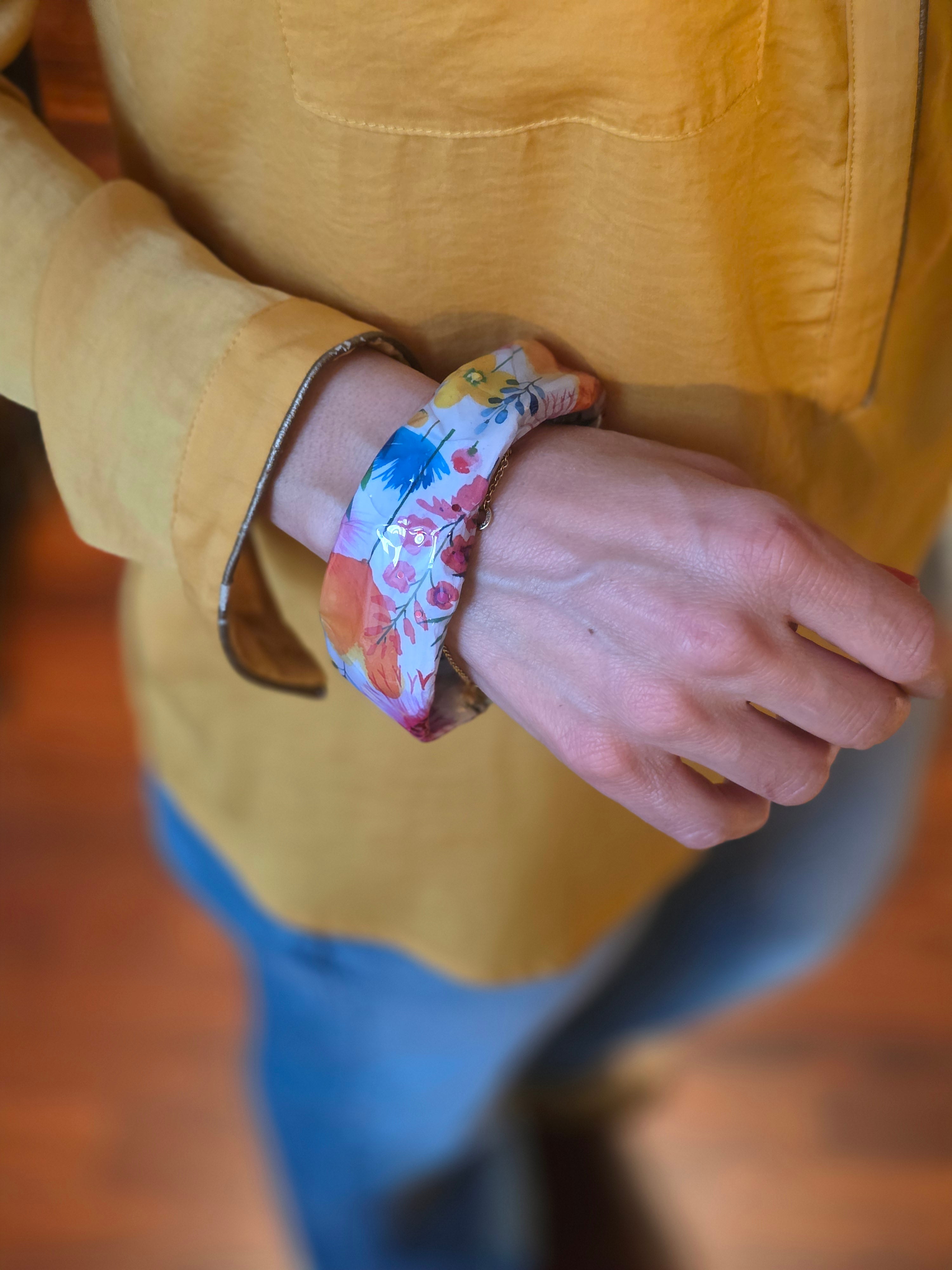 Bracciale Asimmetrici Floreale