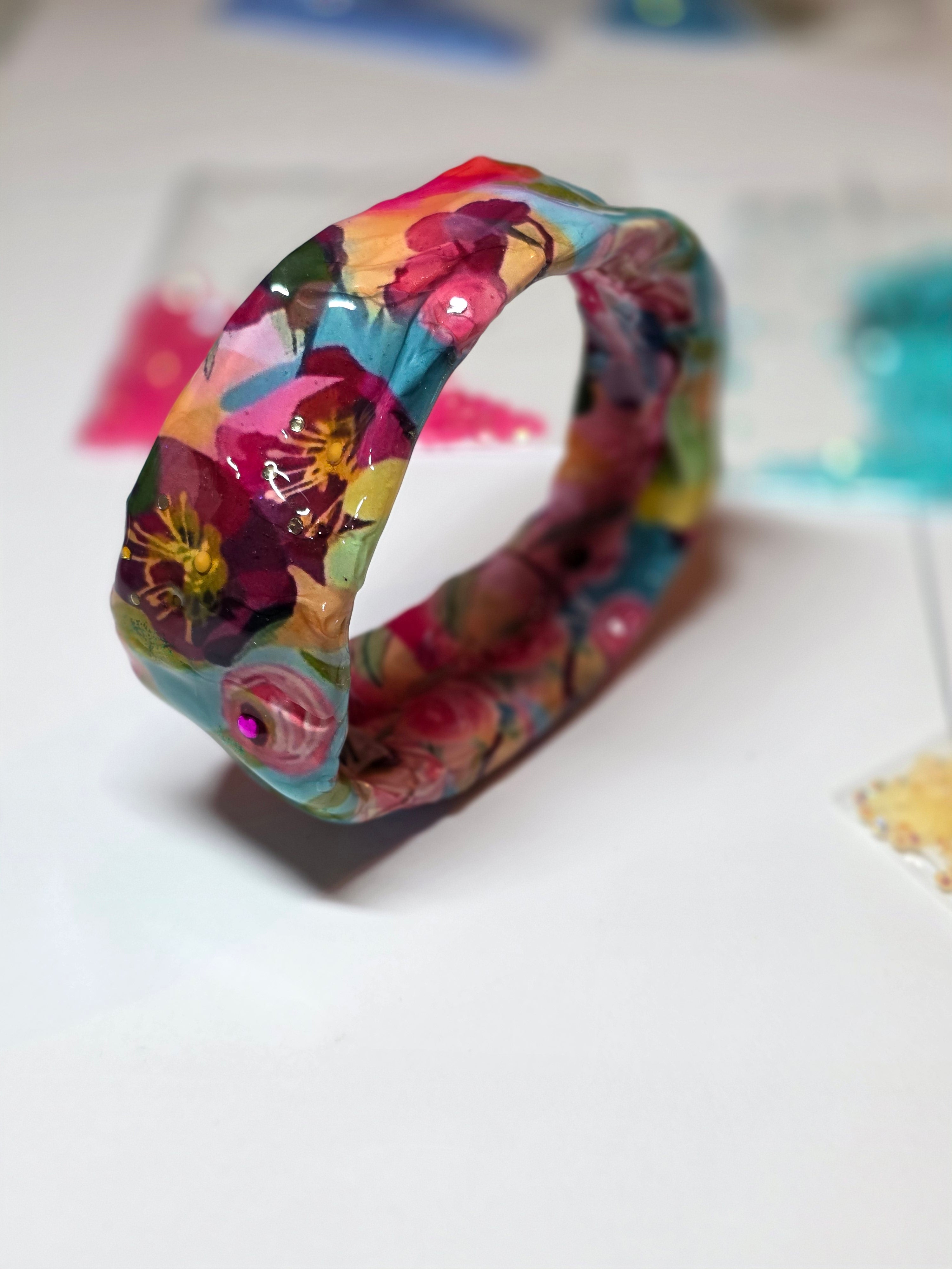 Bracciale Asimmetrici Floreale