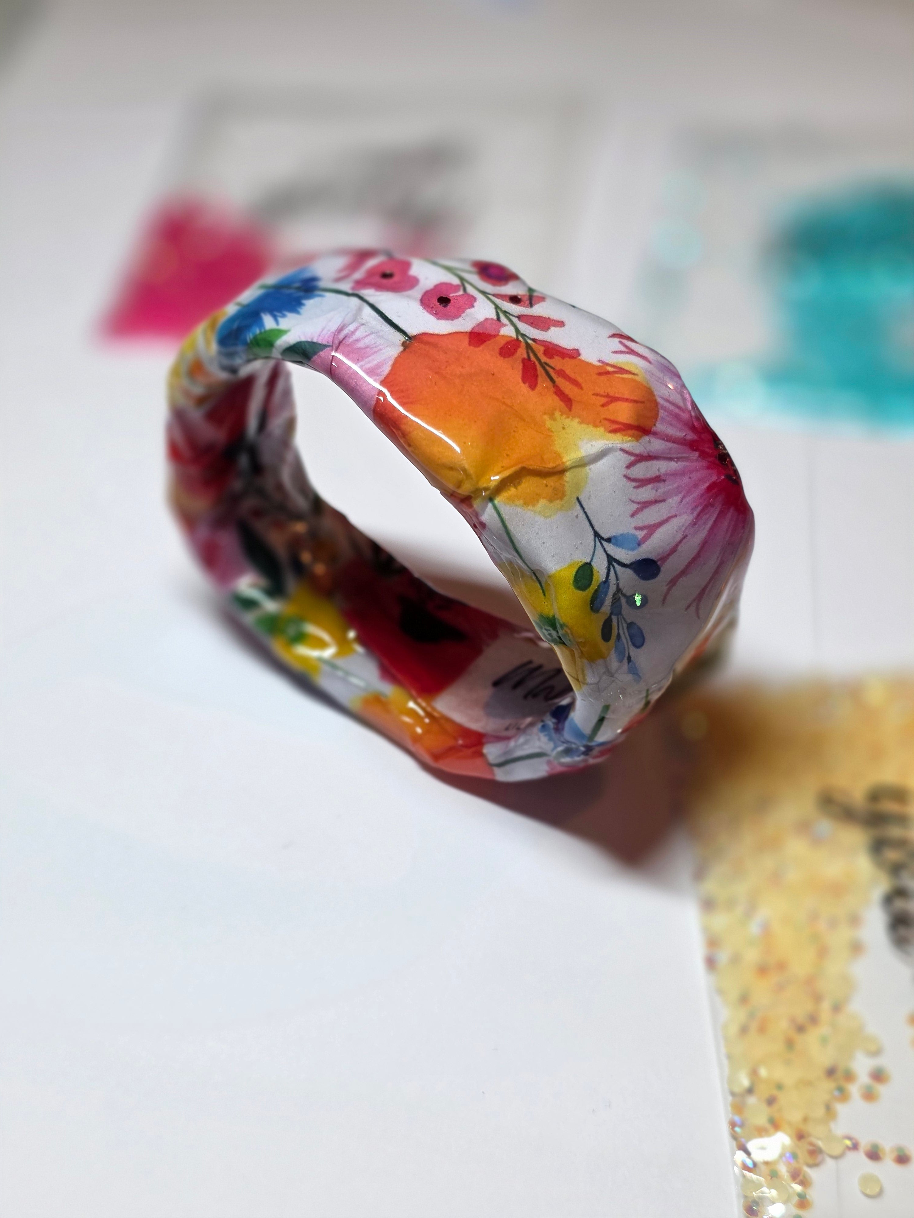 Bracciale Asimmetrici Floreale