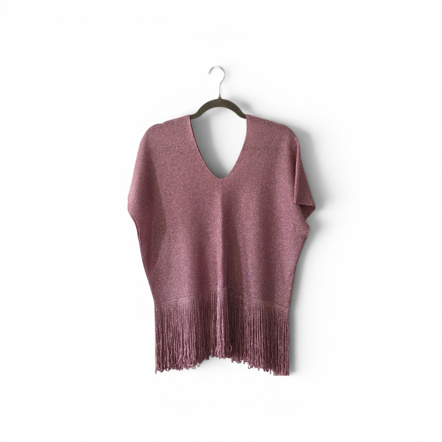 Top con Frange in Lamé