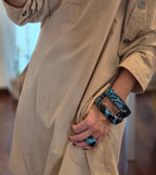 Bracciale Asimmetrico Artigianale con Motivi Animalier