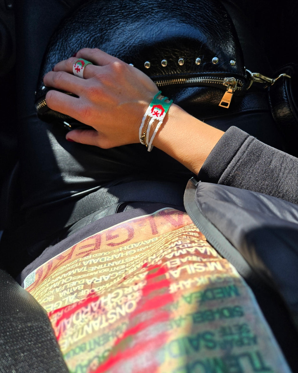 BRACELET Drapeau Algérien en Perles Miyuki